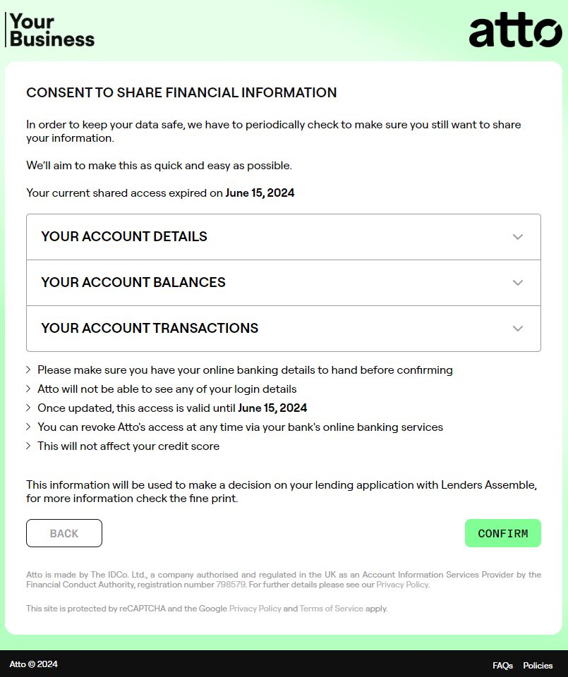 Reauthentication flow step 2